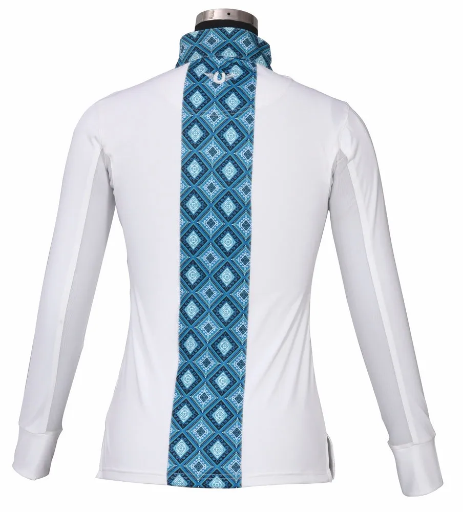 TuffRider Artemis rijshirt wit print 3XL