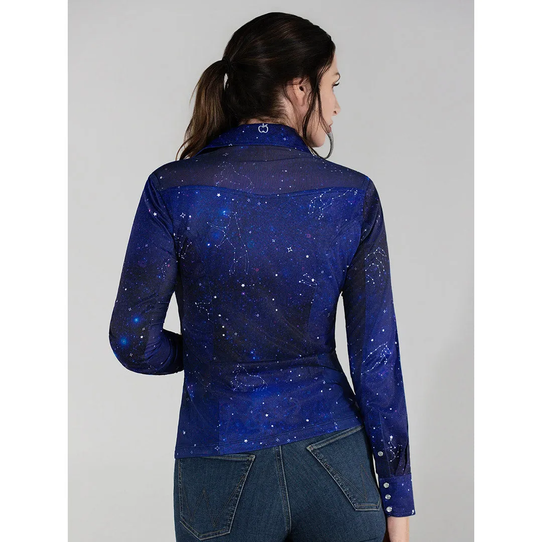 Dapplebay Constellation westernshirt navy dames