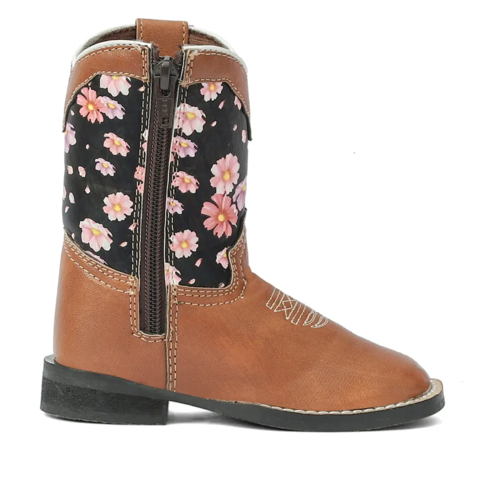 TuffRider Pinnacles westernlaars peuter bruin 6 bloemen