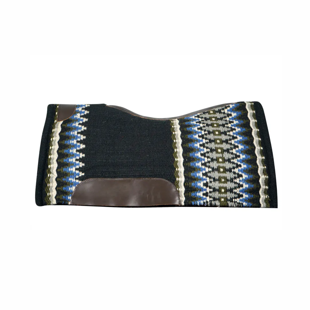 TuffRider Contoured Double Weave western zadeldek zwart 34x36 wolmix