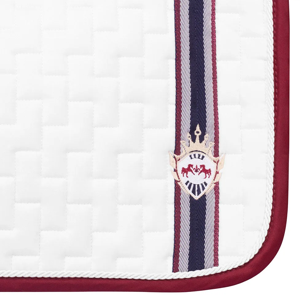 Equine Couture Ocala veelzijdig zadeldek wit met bies