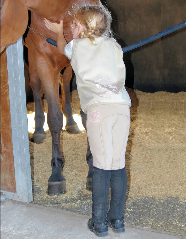 TuffRider kinder half chaps nubuck BLACK wasbaar