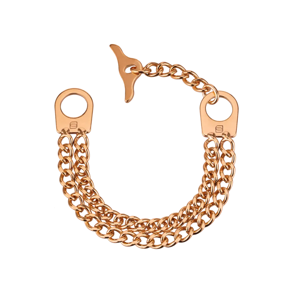 HS Sprenger Damesarmband 2-Rijig Rosegoud Staal