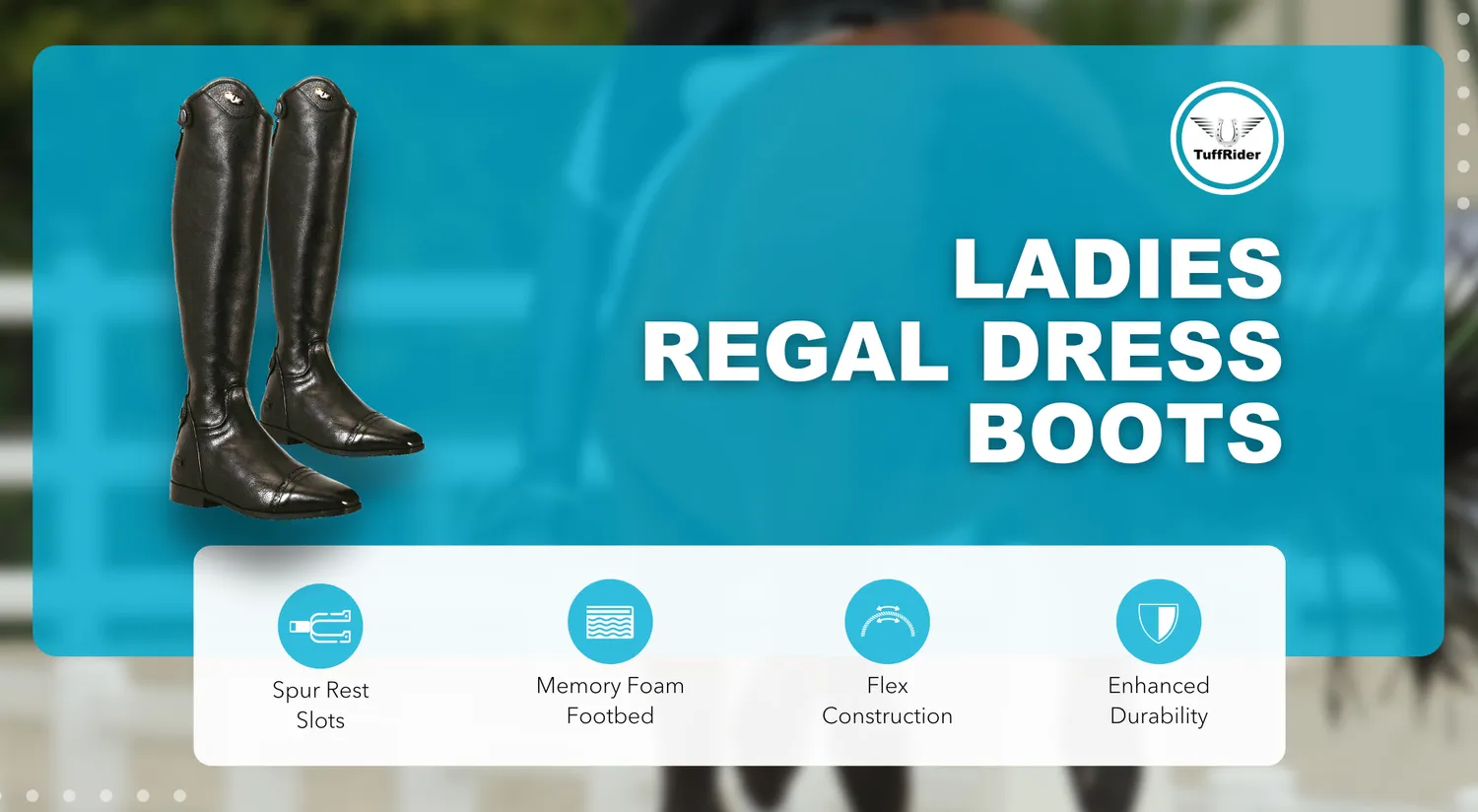 TuffRider Regal leren rijlaarzen zwart glad leer