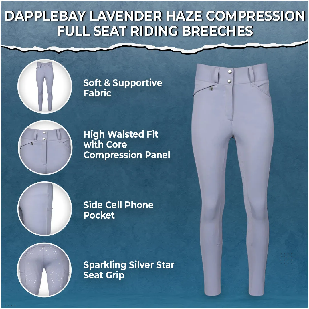 Dapplebay Lavender Haze Compression rijbroek full seat lavender