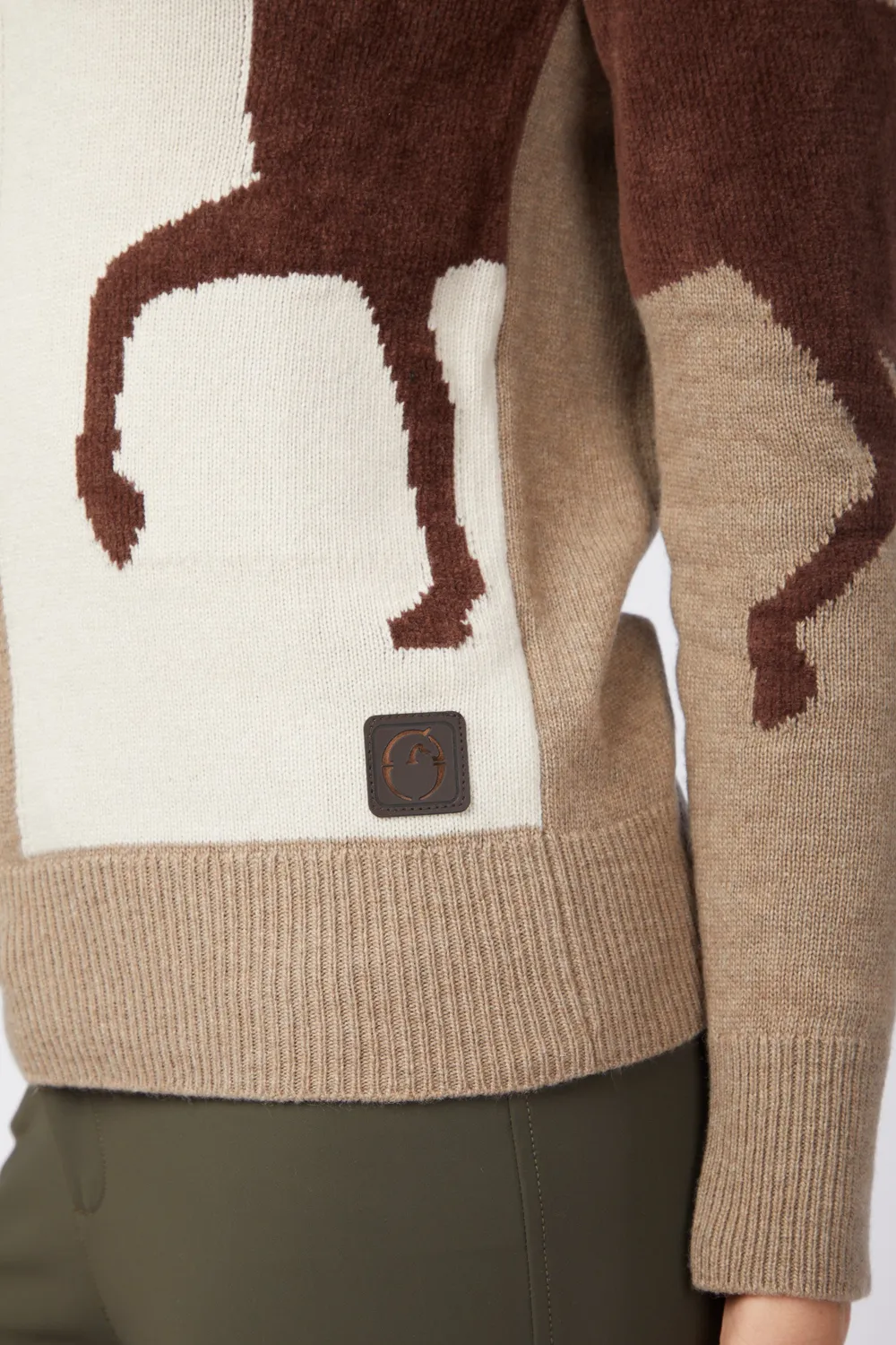 Vestrum Ixelles coltrui dames wol cashmere paardmotief