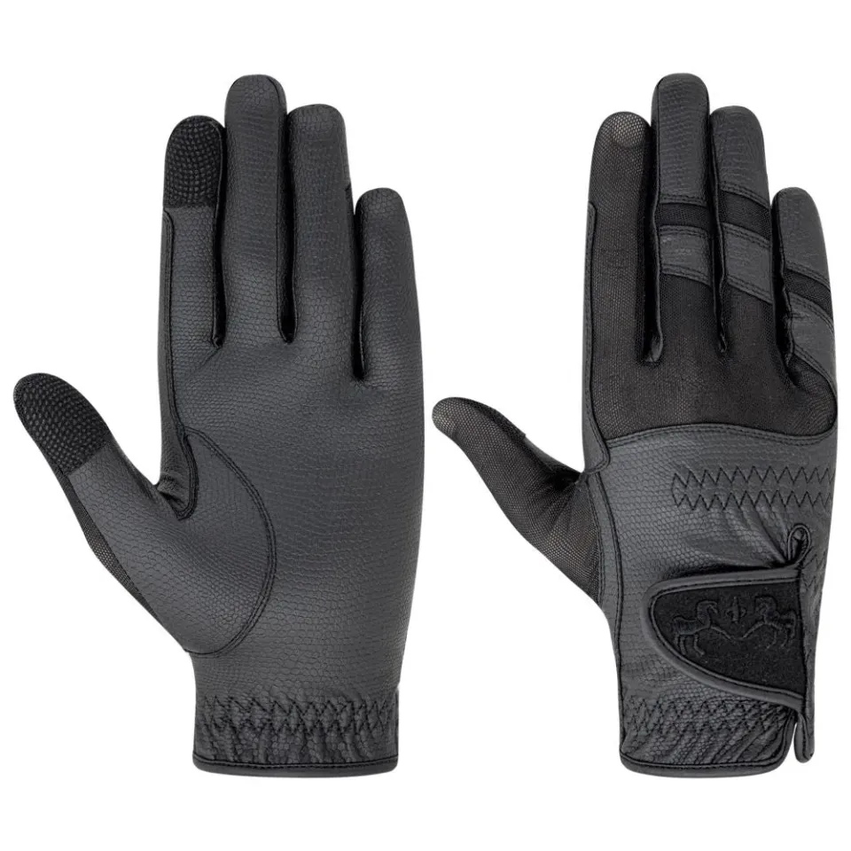 Equine Couture Feather-Lite show handschoenen zwart touchscreen