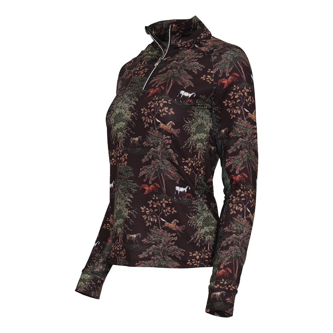 Dapplebay Autumn Toile 1/4 Zip rijtop Dark Bay