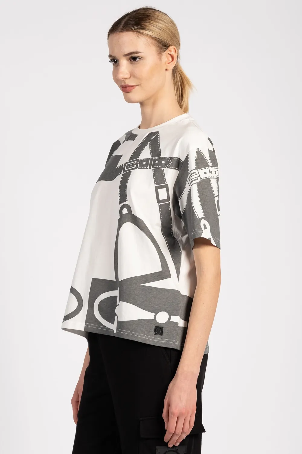 Vestrum Granada T-shirt dames oversize katoen allover print