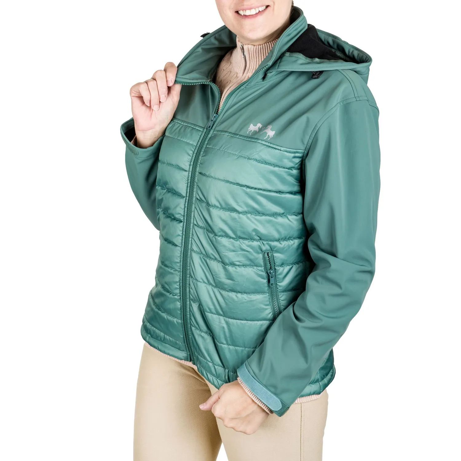 Equine Couture Parker puffer rijjas zwart