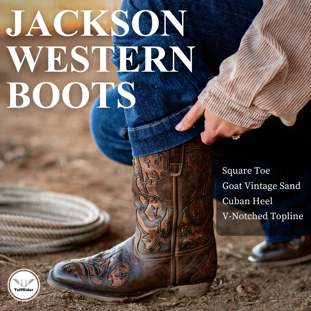 TuffRider Jackson western laarzen bruin leer dames