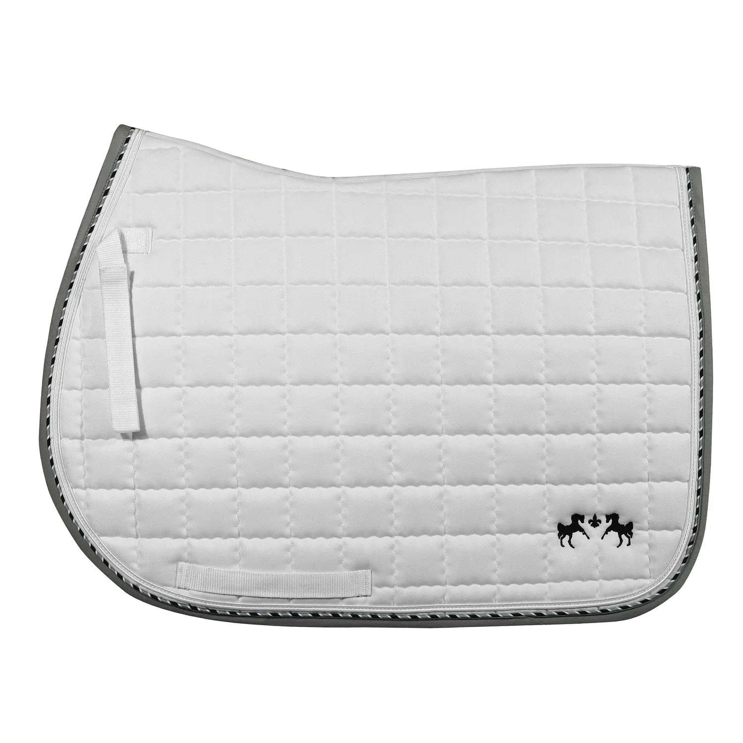 Equine Couture Coolmax Plush zadeldek wit-zwart coolmax