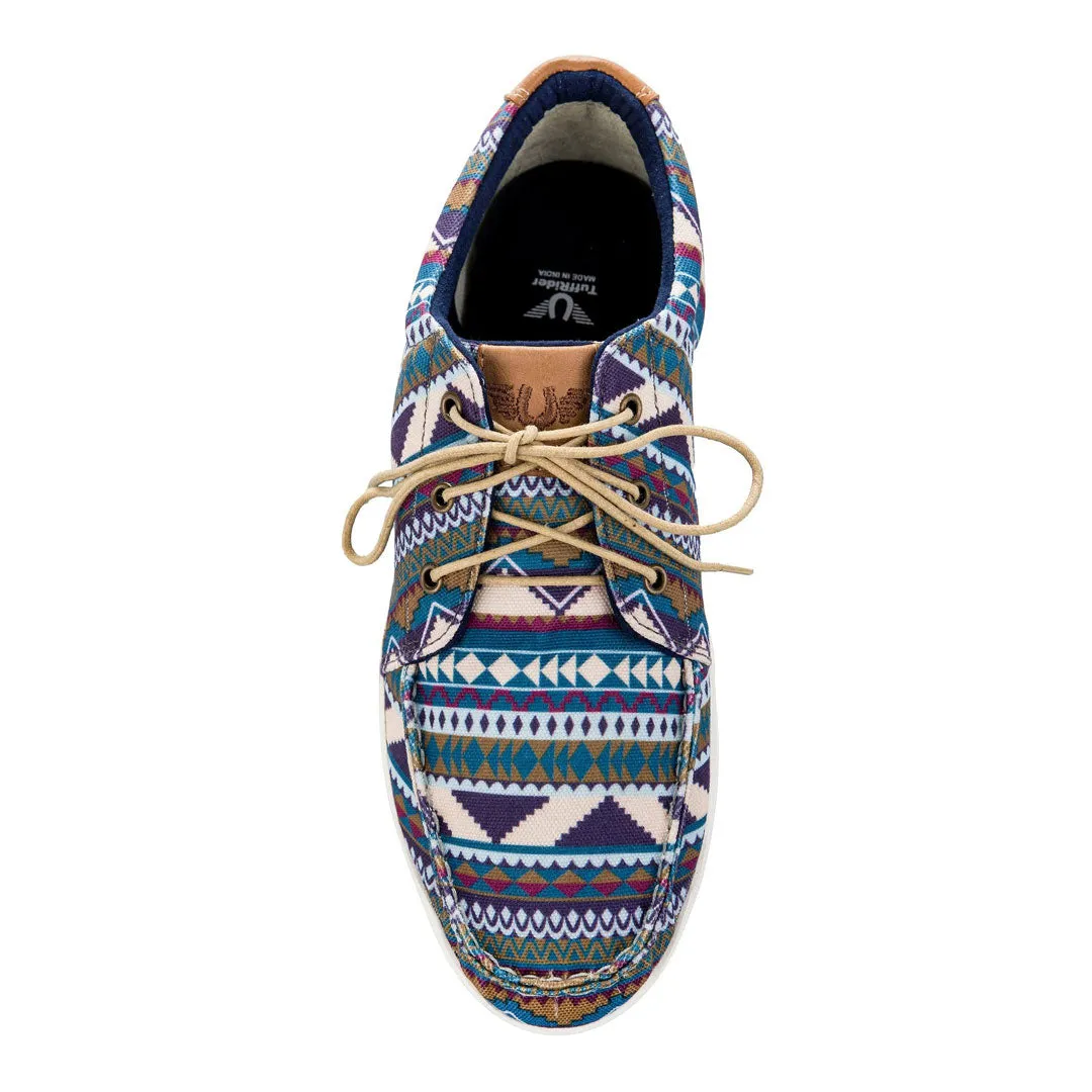 TuffRider Graphix sneakers teal pyramids maat 8 canvas