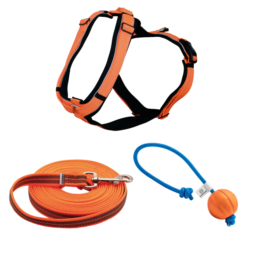 Herm Sprenger Wandern Hondentuig Set Neonoranje S 3-delig