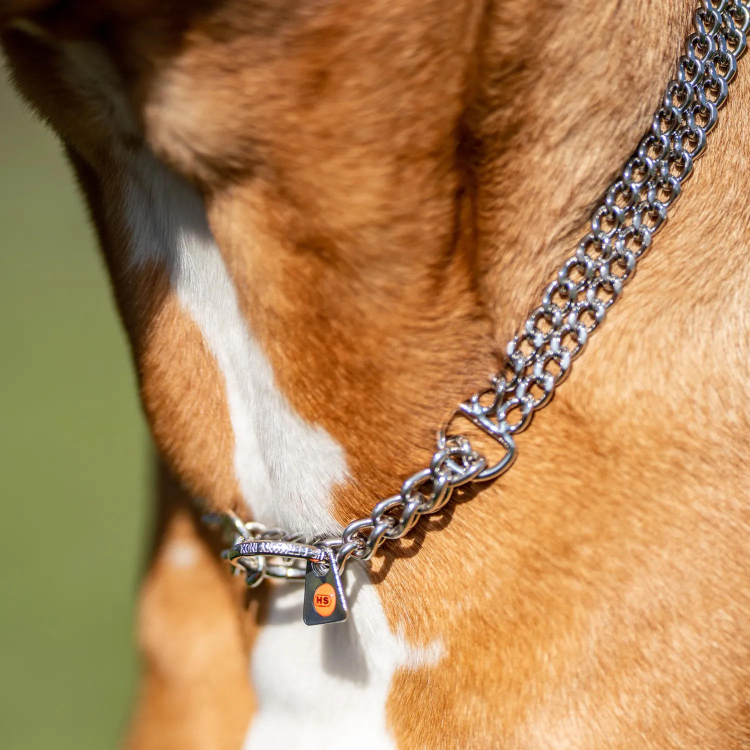 Herm Sprenger Halsketting 2-rij 55 cm halsband rvs met stop