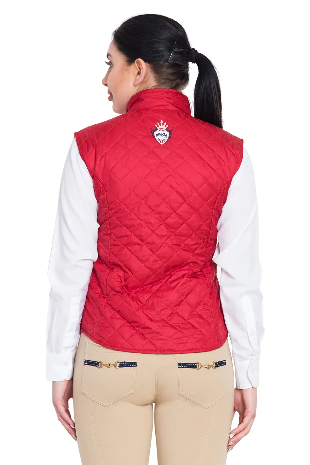 Equine Couture Denisson bodywarmer beige 3XL gewatteerd