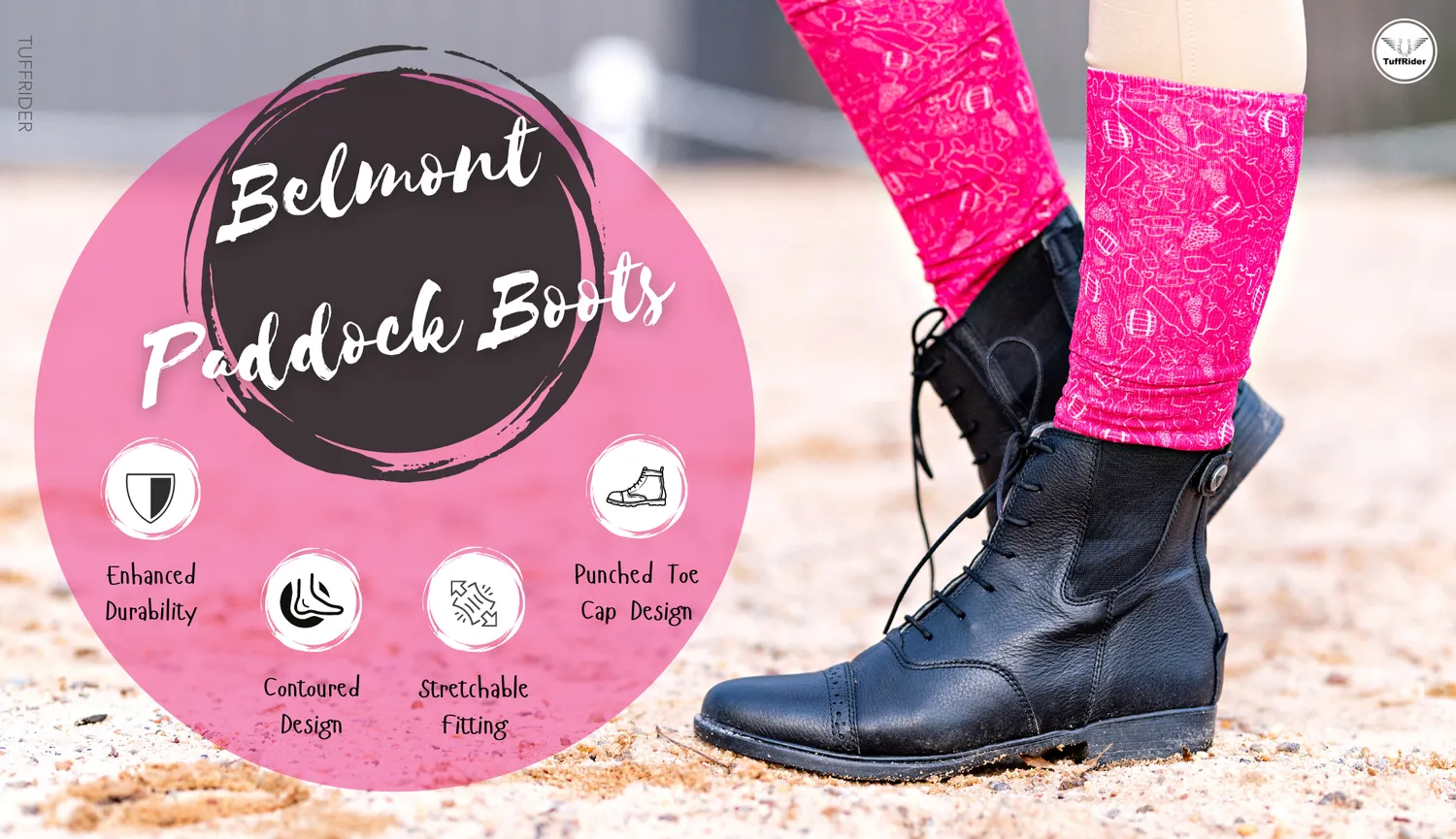 TuffRider Belmont paddock boots Zwart leer dames