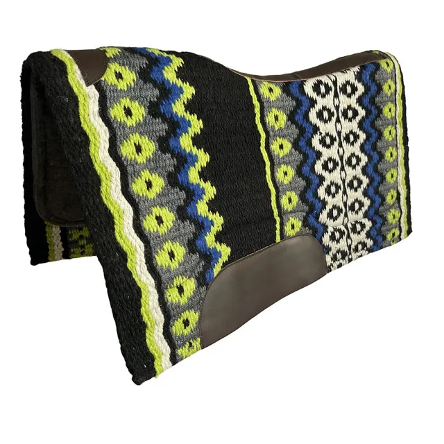 TuffRider Velis westernpad 34x36 wolmix groen dessin