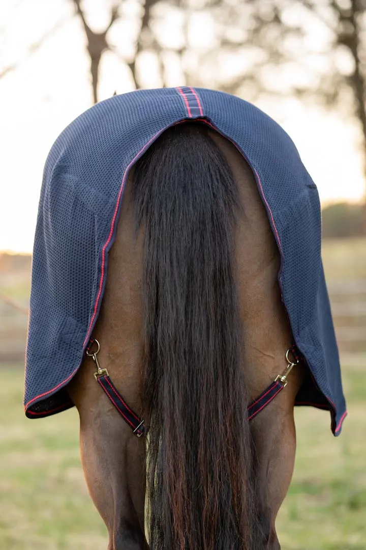 TuffRider Waffle Weave katoenen stalzweetdeken Navy