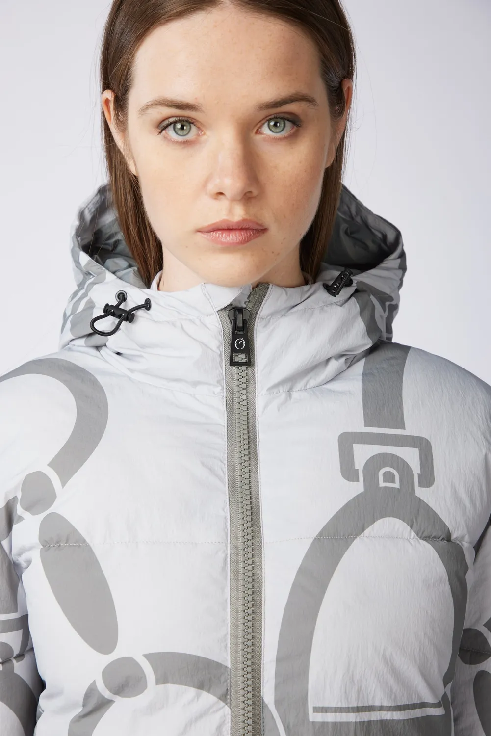 Vestrum Verbania jas dames medium grey met print