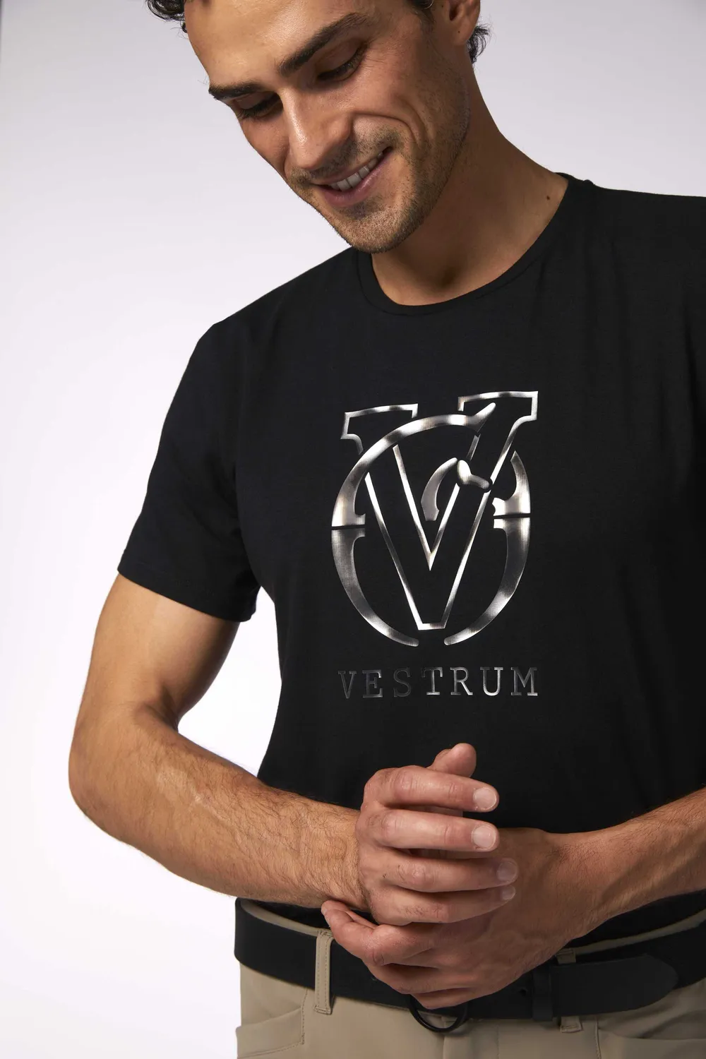 Vestrum Lobos t-shirt heren katoen stretch zwart