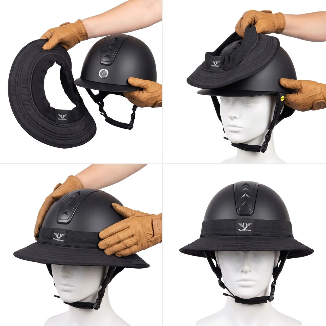 TuffRider 360 Sun Protection cap zonneklep zwart STD