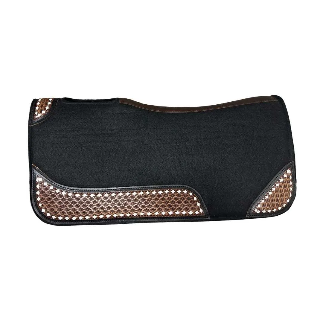 TuffRider Eldon westernpad vilt 32x32 zwart 1 inch