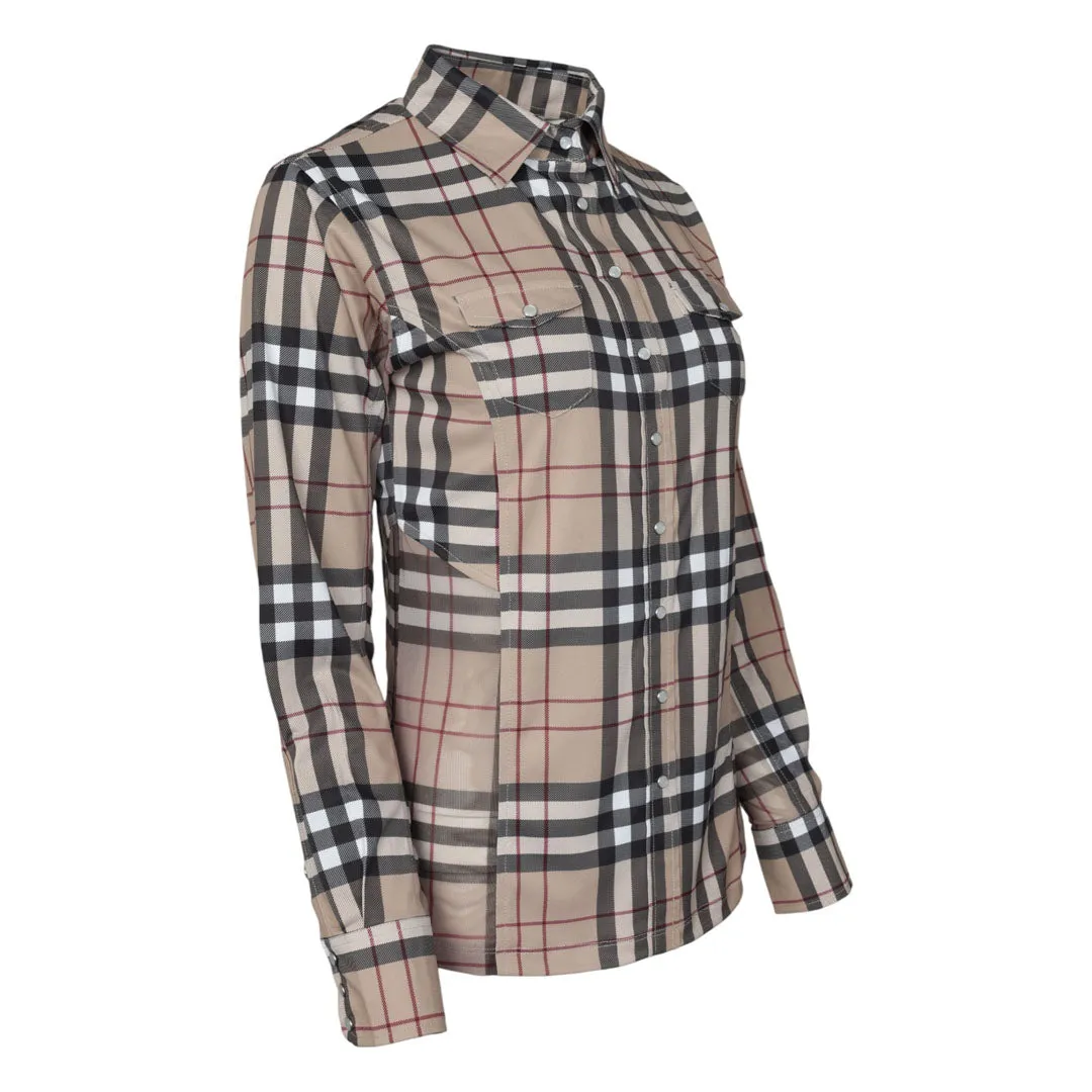 Dapplebay Holiday Plaid westernblouse groen stretch