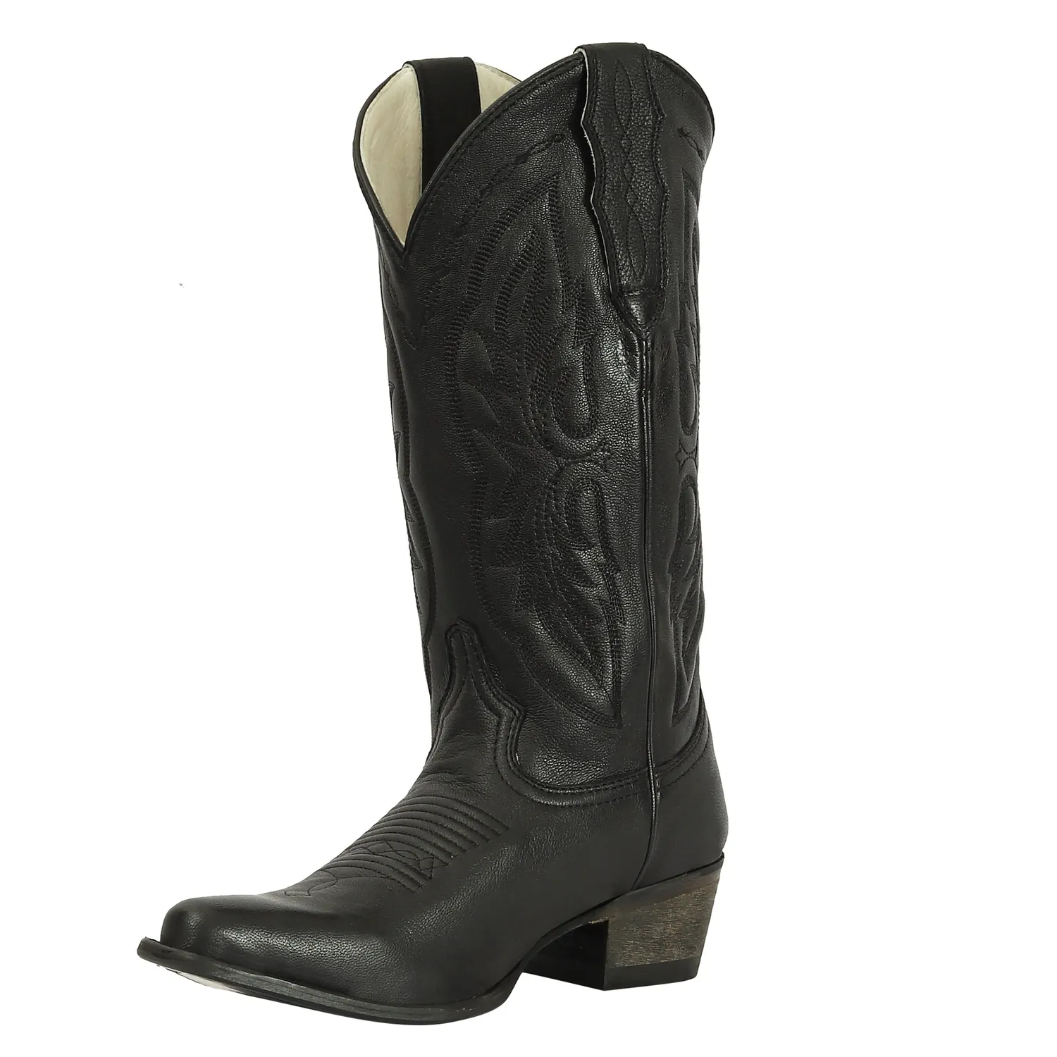 TuffRider Cowtown Mid Height Western Laarzen Zwart Leer
