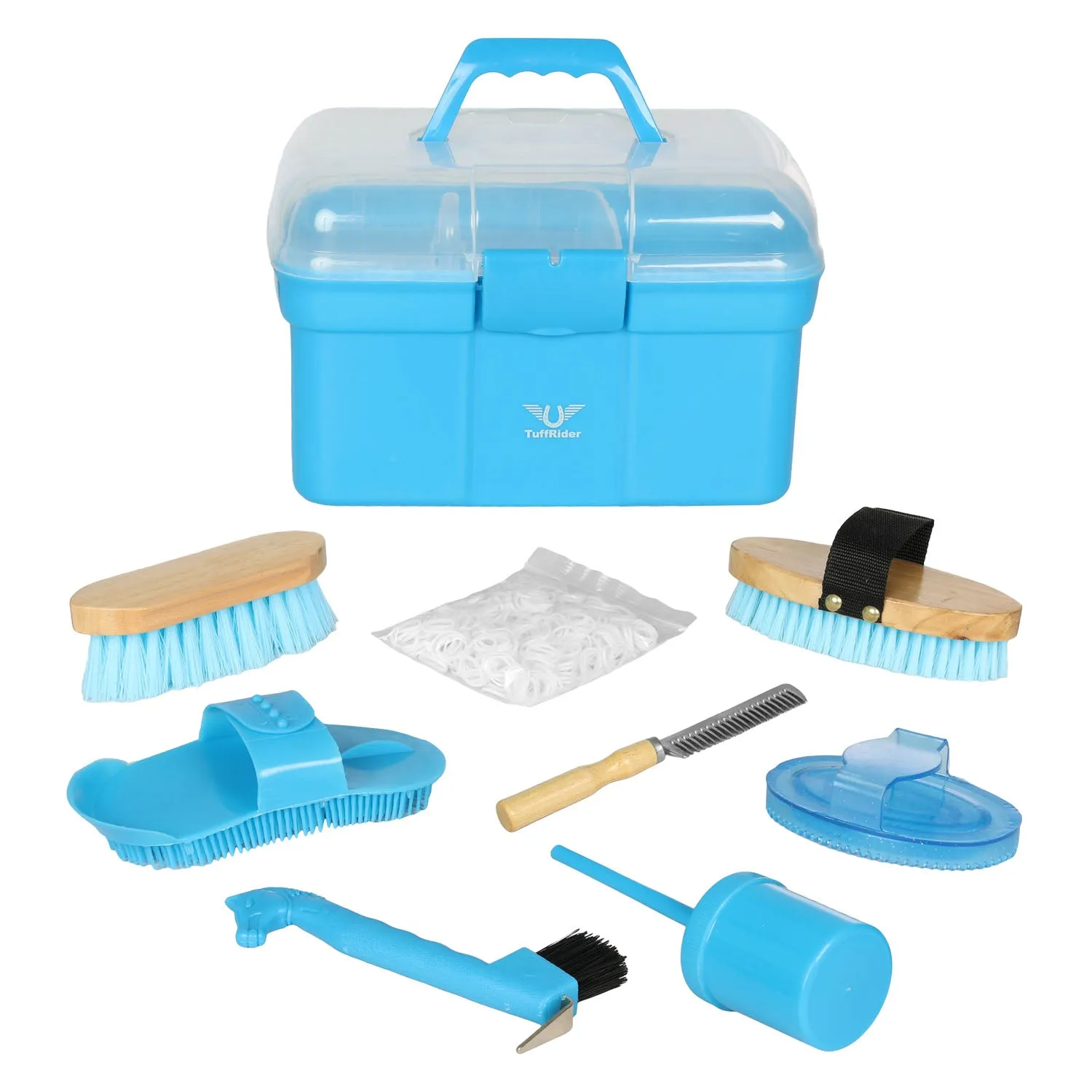 TuffRider Ultimate Groom Box poetsset 8-delig roze
