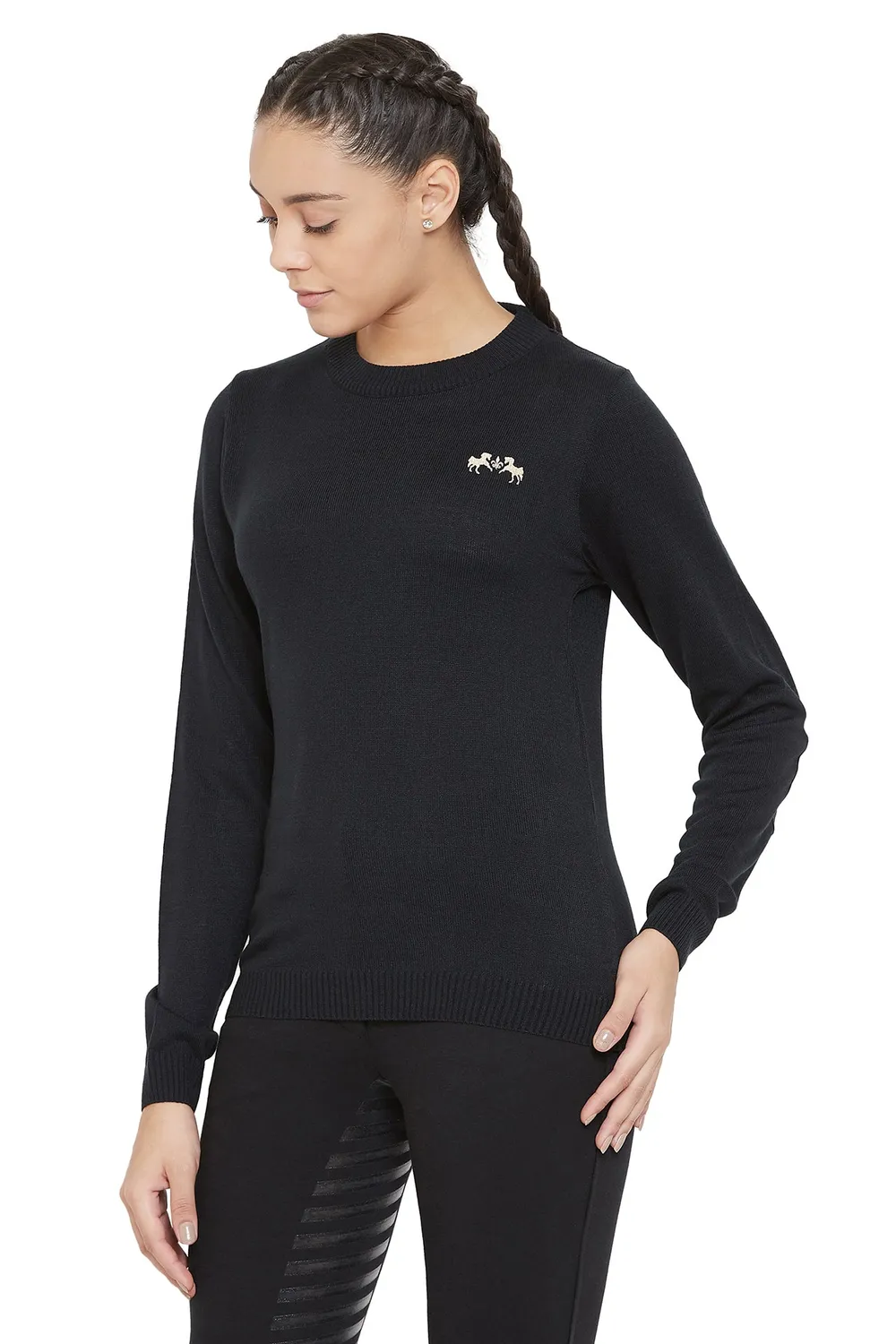 Equine Couture Icelandic ruitertrui dames zacht crewneck