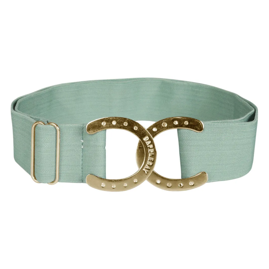 Dapplebay Horse Shoe riem dusty teal one size elastiek