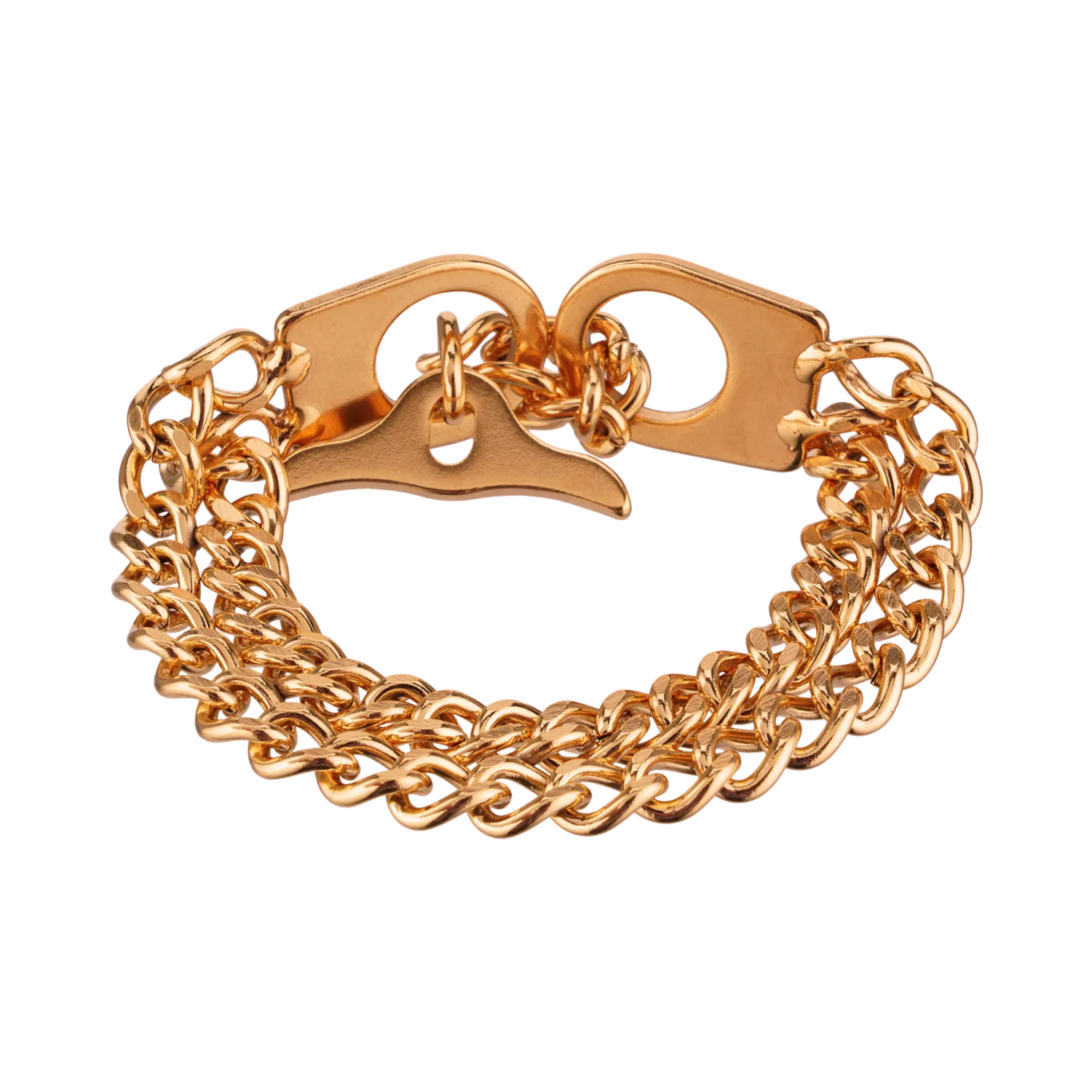 HS Sprenger Damesarmband 2-Rijig Rosegoud Staal