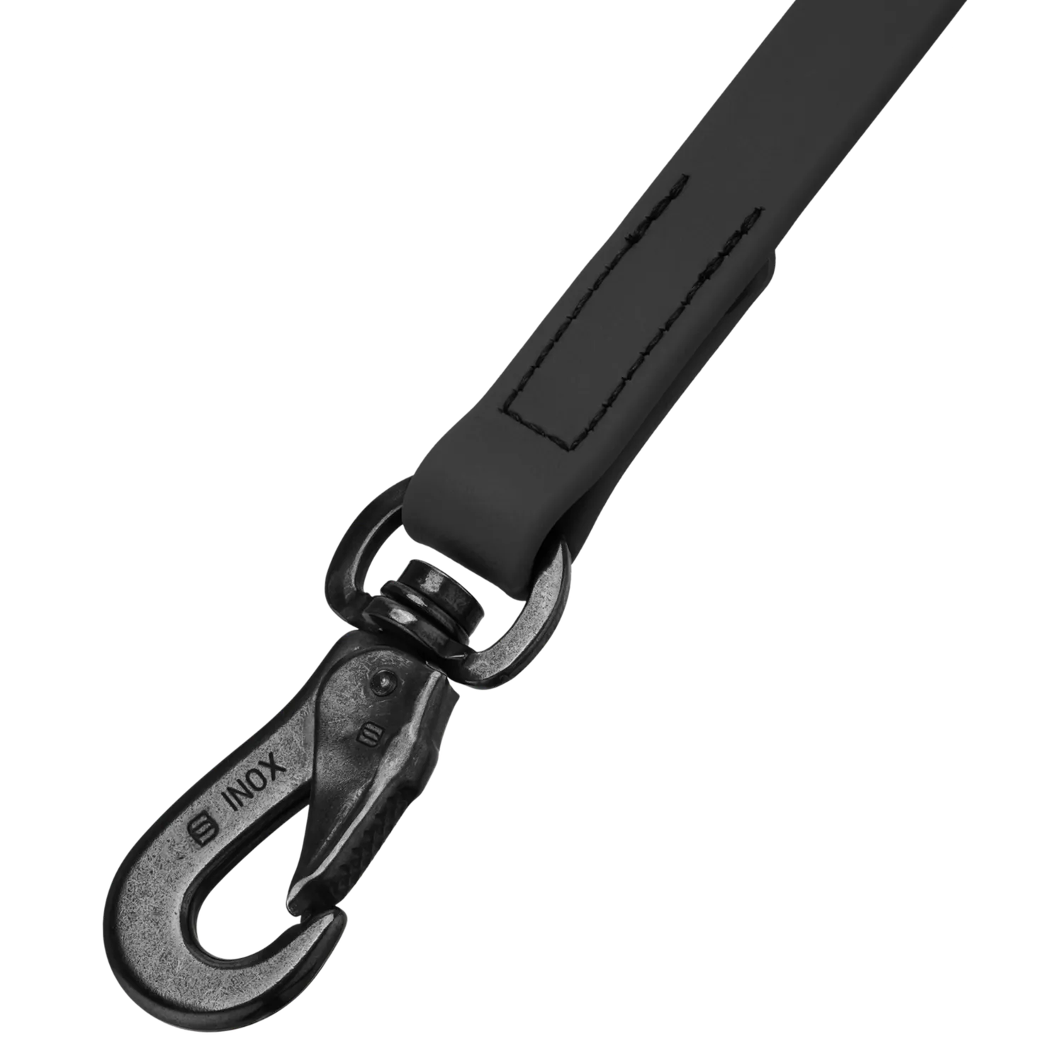 Herm Sprenger BioThane 59112 korte hondenriem 19 mm zwart