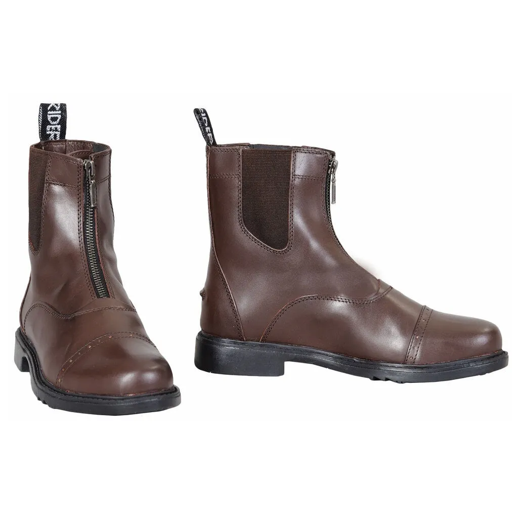 TuffRider Baroque paddock boots kind zwart rits leer