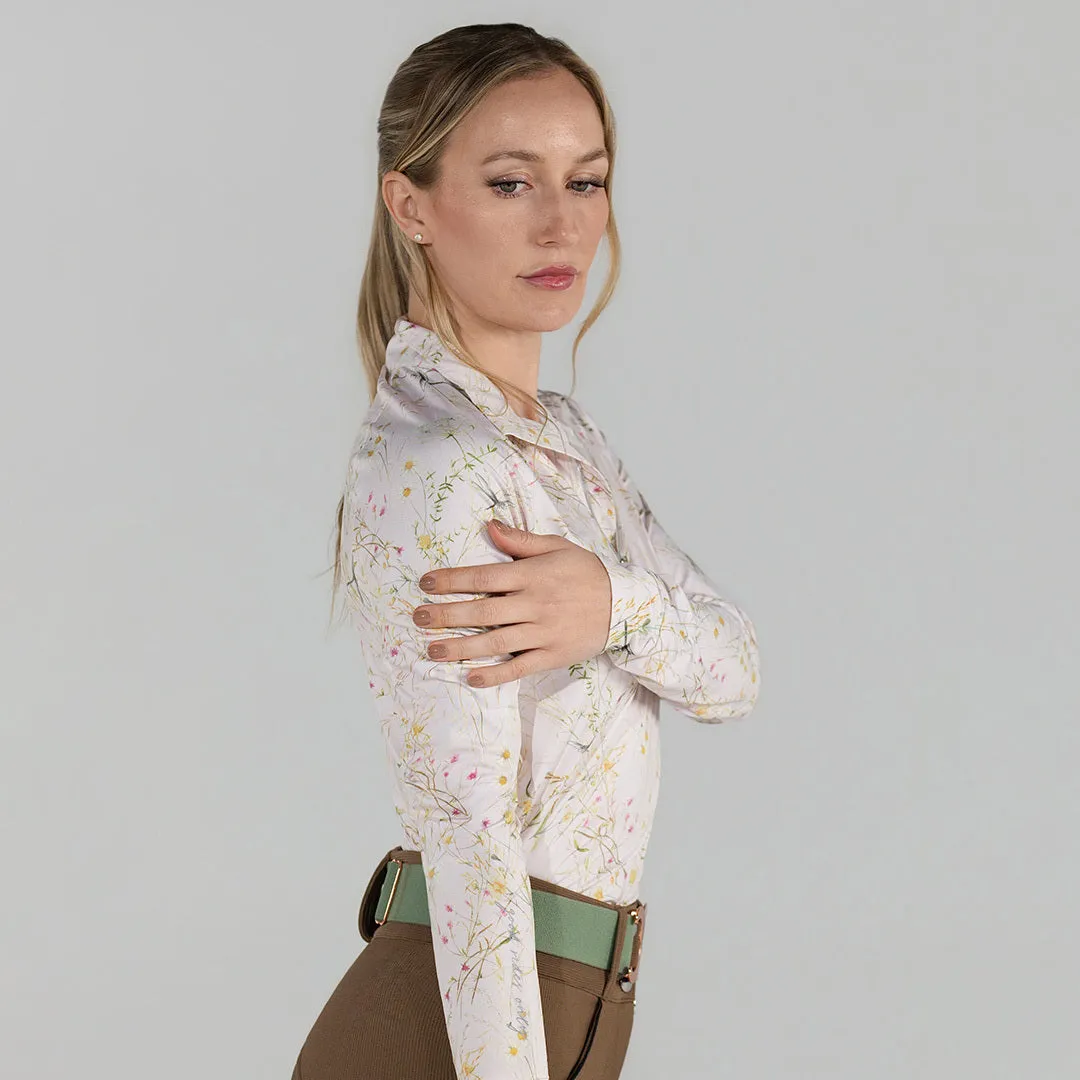 Dapplebay Dragonfly Meadow rijshirt lichtroze 1/4 zip