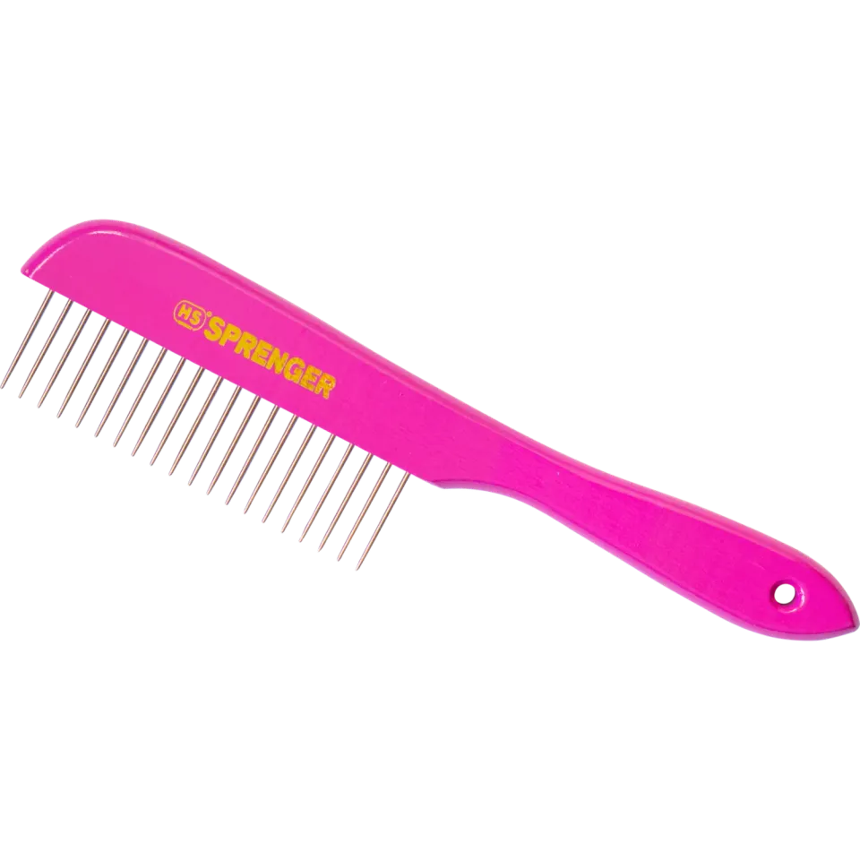 HS Sprenger Hondenkam Hout Roze 230 mm