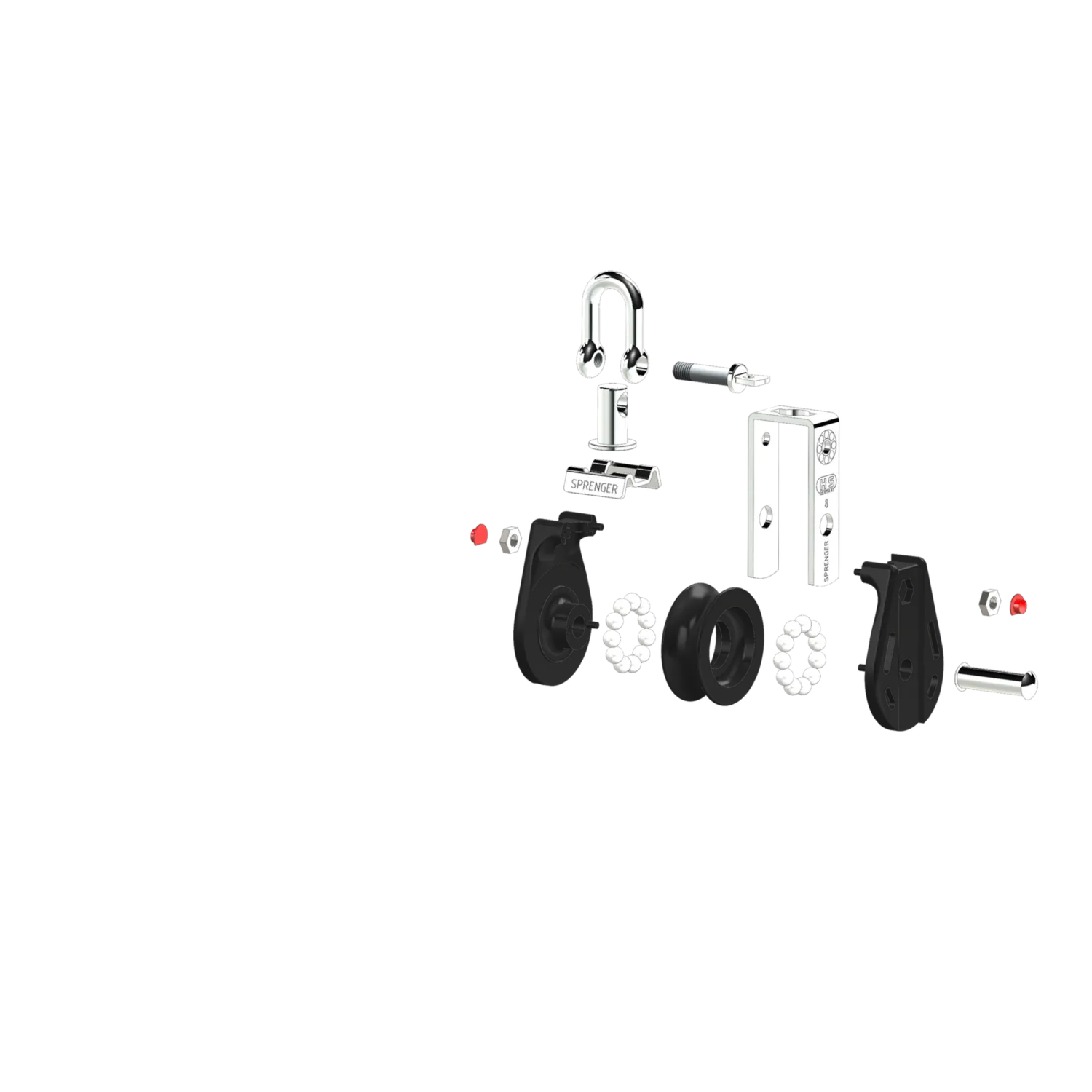 HS Sprenger S-Block kogelgelagerd blok 8mm met arretierset