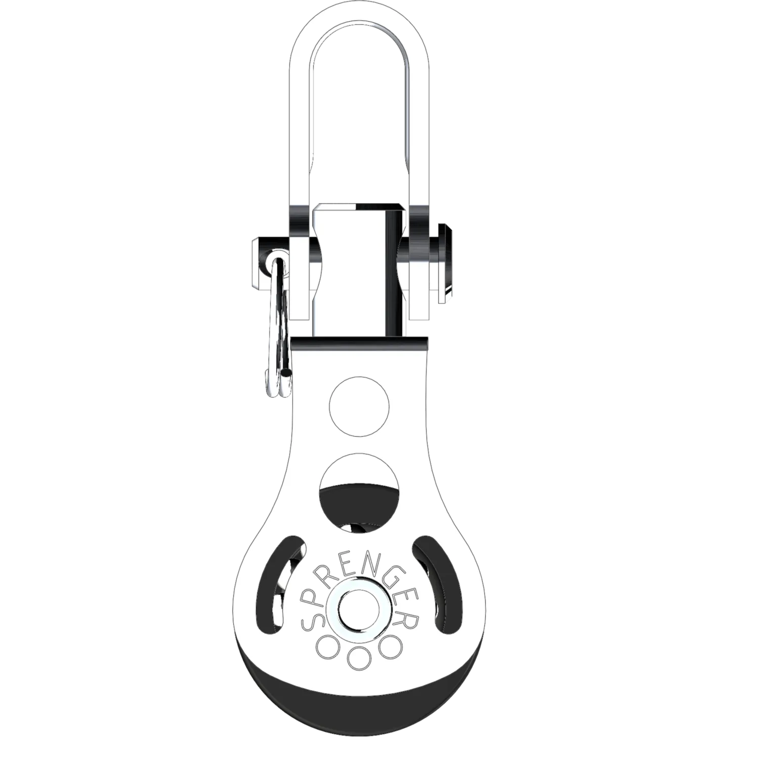 HS Sprenger Micro XS Blok 6 mm Kogelgelagerd met Wartel