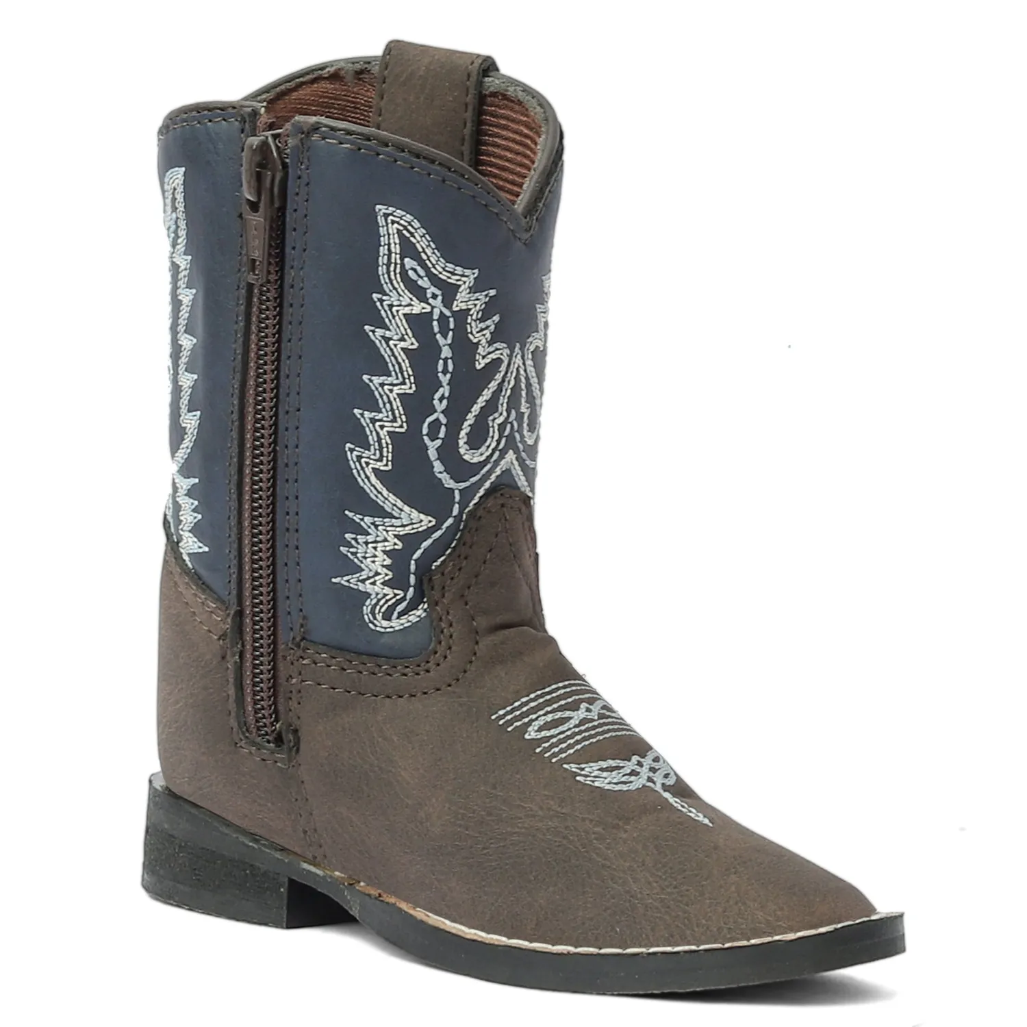 TuffRider Acadia peuter western laars bruin square toe