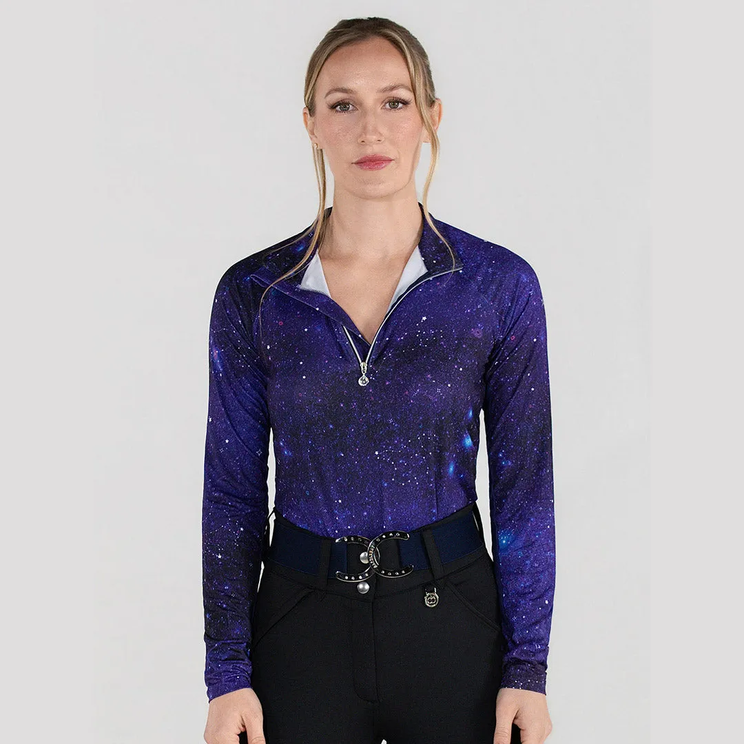 Dapplebay Constellation 1/4 Zip rijshirt navy licht