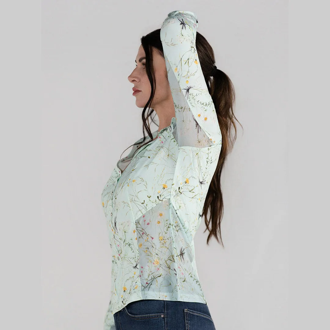 Dapplebay Dragonfly Meadow western rijshirt groen