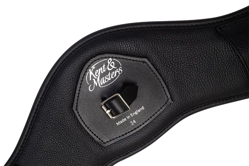 Kent & Masters Short Girth dressuursingel zwart 65 cm leer
