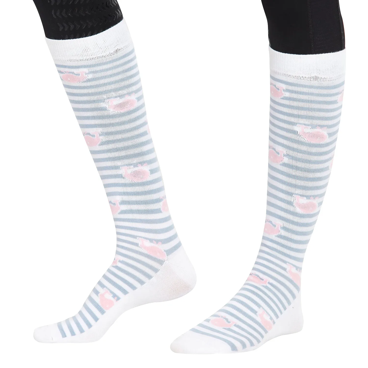 Equine Couture Whales bamboe kniekousen dames walvis 3-pack