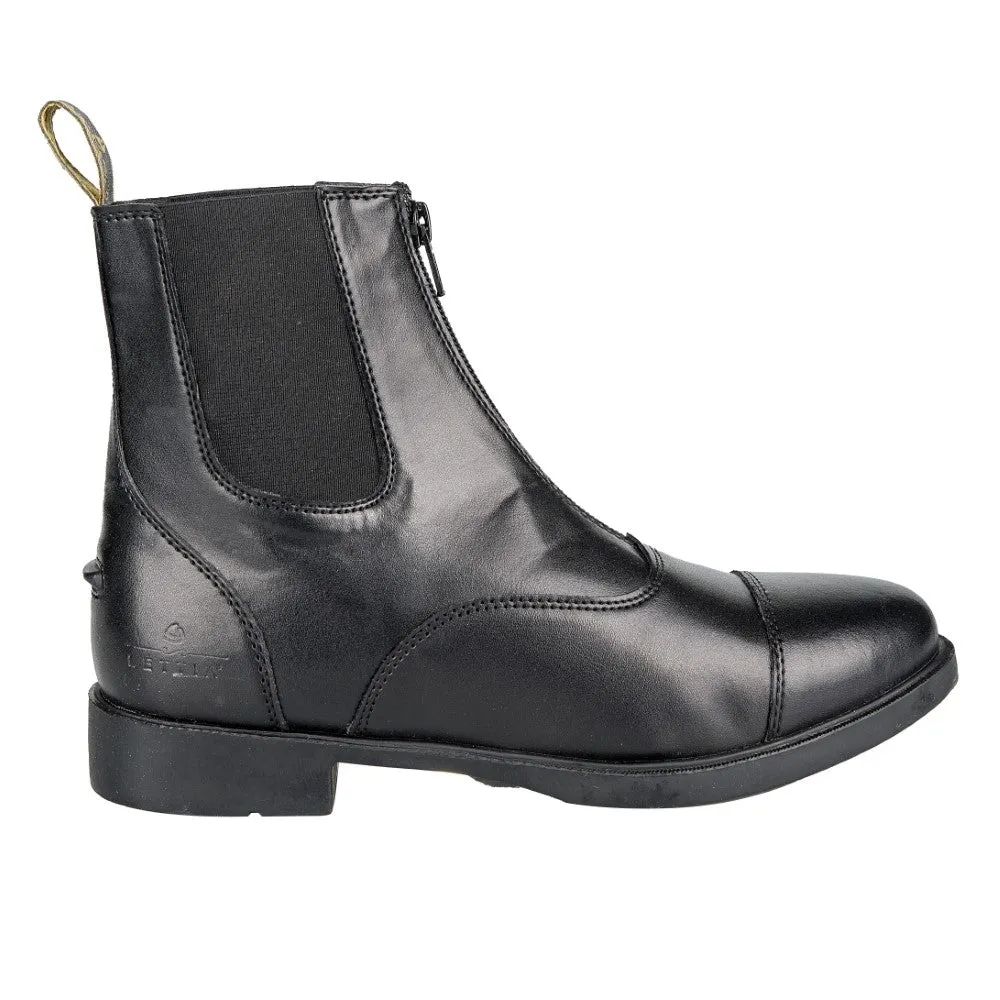 Lettia Ladies Zip jodhpurschoenen zwart waterdicht