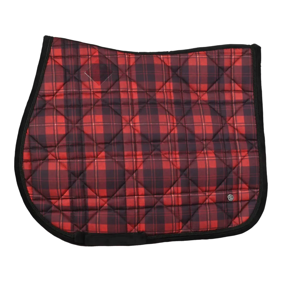 Dapplebay Holiday Plaid pony dekje rood bamboe