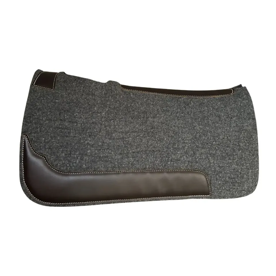 TuffRider Harmonic Zadelpad Wolvilt 1 inch 32x34 Antraciet
