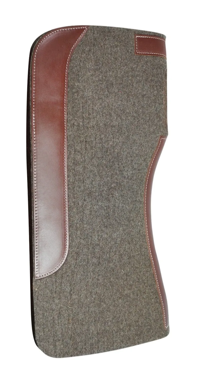 TuffRider Woolen Felt western zadelpad bruin 32x32 1 inch