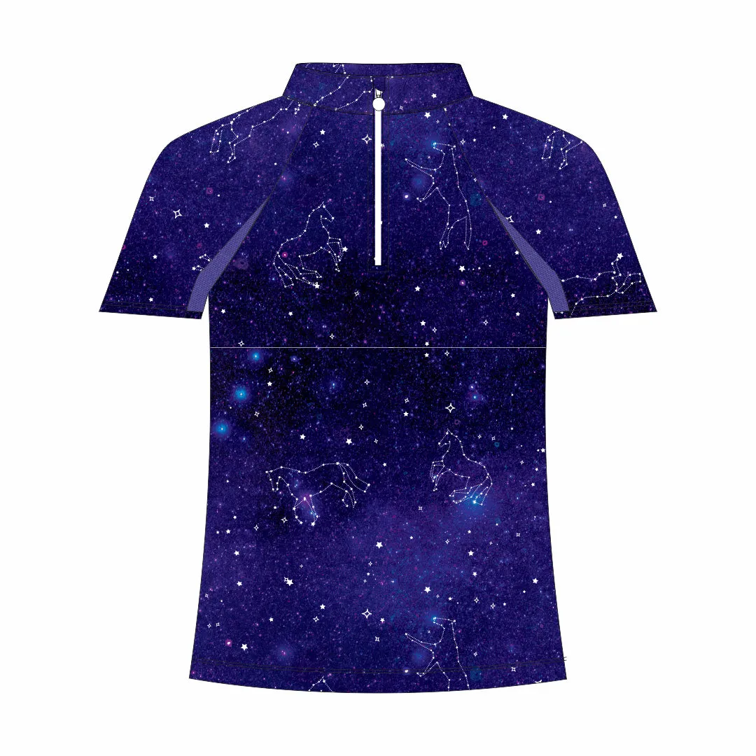Dapplebay Constellation kinder rijshirt Navy 8-9 koel