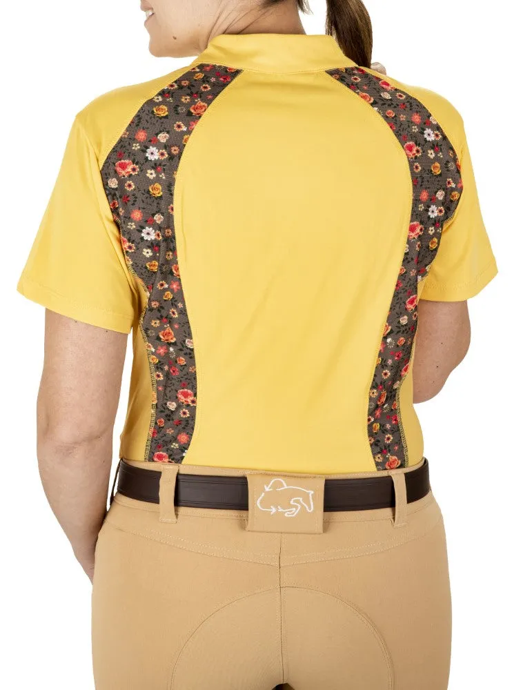 EcoRider Shelby dames sportshirt korte mouw bloemen